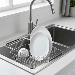 <span class=keywords><strong>Escurridor</strong></span> <span class=keywords><strong>de</strong></span> <span class=keywords><strong>Platos</strong></span> Ajustable para Fregadero, Expandible Sobre el Fregadero, Cesta <span class=keywords><strong>de</strong></span> Acero Inoxidable, Organizador <span class=keywords><strong>de</strong></span> <span class=keywords><strong>Platos</strong></span> Metálico - Product Image 4