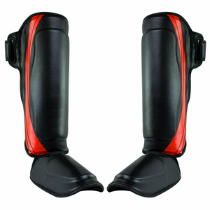 New Sports Safety Cowhide Leather Shin <b>Foam</b> <b>Pad</b> MMA Kick Boxing Leg Guards and Shin Guard Protective Foot Gear - Product Image 5