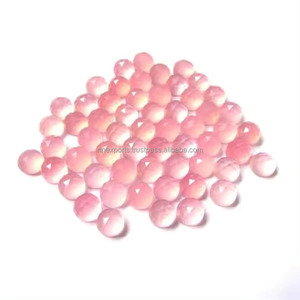 Calcedonia Rosa Natural de 6mm, Corte Rosa, Cabujón Redondo, Piedra Preciosa Suelta Pulida a Granel, Lista para Enviar, Joyería de Piedra Semipreciosa - Product Image 2