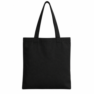 Bolsa de Tela Amani, 16x14 Pulgadas, Negra, Reutilizable, Ecológica, con Asas de Algodón, Fuelle de 11 Pulgadas, Diseño Sólido de 4 Pulgadas, para Compras - Product Image 3