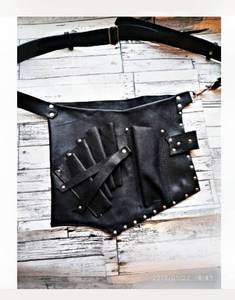 Étui professionnel en cuir pour barbier, ceinture de coiffeur, porte-ciseaux, pochette organisatrice pour outils de coiffure LBH-0003 - Product Image 1