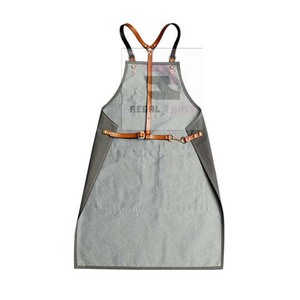 Unisex Professional Cotton Sleeveless <b>Bib</b> <b>Apron</b> Water Resistant Fashionable Design with 1-4 Pockets for Daily Hairdressing Use - Product Image 2