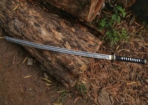 มีดอเนกประสงค์เหล็กดามัสกัส ขอบตรง หนา 0.6 มม. ด้ามไม้เกรดอุตสาหกรรม ลายเพชรสีดำขาว รับผลิตตามแบบ OEM - Product Image 6