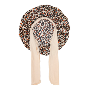 Gorro de Dormir de Satén para Niños, con Banda Elástica Ancha y Lazo, Gorro de Ducha de Seda con Estampado Floral para Niños y Niñas - Product Image 5