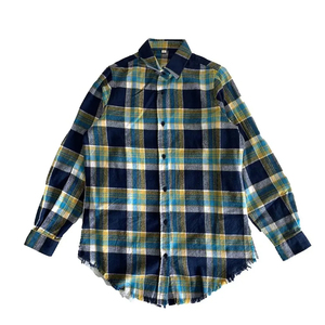 Streetwear Style Custom Sublimation Print Patch Long Sleeve Plaid Shirt Low MOQ Checked Lumberjack <b>Jackets</b> <b>Flannel</b> Fashion Shirt - Product Image 1