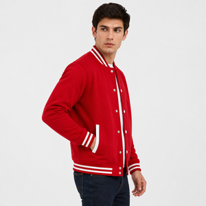 Stylish <b>mens</b> varsity <b>jacket</b> built <b>for</b> dependable warmth and athletic inspired fashion with versatile everyday casual wear appeal - Product Image 4