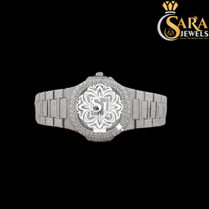 Reloj de Moda con Diamantes Moissanite de Alta Demanda, Esfera Negra, para Fiestas, Atuendos Casuales y Estilo Urbano, Disponible para la Venta - Product Image 5