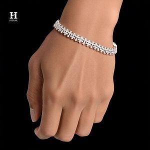 Iced Out Cross Link <b>Bracelet</b> Diamond Gothic Cross Charm <b>Bracelet</b> Hip Hop Men Jewelry with Luxury Box Clasp - Product Image 6