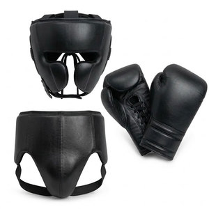 Gants de boxe en cuir robustes avec fermeture à boucle et crochet pour la pratique de la boxe, l'entraînement et la protection, excellent confort pour les mains - Product Image 1
