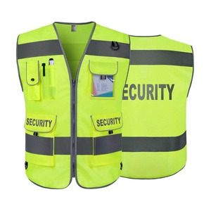 Men security Vest Construction Hi Vis Workwear High Visibility Reflective Strips Safety Vest with Hook Closure and Logo - Product Image 3