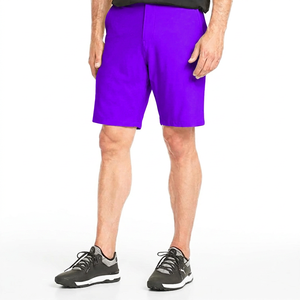Shorts Bermuda en Coton Oxford Gris Clair pour Homme, Taille Mi-Haute, Fermeture Boutonnée, Style Décontracté avec Poches, Tissu Respirant - Product Image 6
