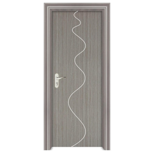 Porte de salle de bain personnalisée en panneau creux WPC, résistante à l'humidité et aux termites, ensemble de porte de toilette en composite bois-plastique - Product Image 1