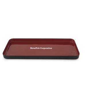 Plateau rectangulaire en fer de qualité supérieure, finition marron miroir élégante, durable et résistant à la rouille, parfait pour la décoration de la maison, le café ou le service. - Product Image 1