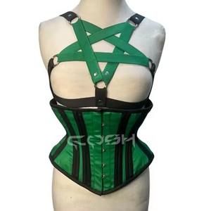 Harnais et corset pentagramme vert émeraude - Product Image 1