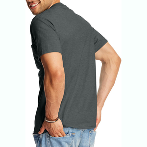 T-shirts en coton 100% fabriqués en usine, séchage rapide, couleur unie, pour l'été, coupe ample, manches courtes, décontractés, pour hommes - Product Image 3