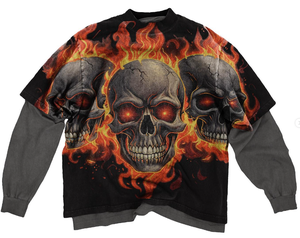 T-shirt vintage à imprimé graphique surdimensionné pour hommes et femmes, coton premium, col rond décontracté, manches courtes, coupe décontractée, streetwear - Product Image 1