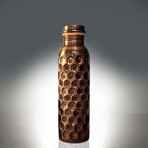 Elegante Botella de Agua de Cobre, Diseño Clásico, Capacidad de 1 Litro, Portátil, a Prueba de Fugas, para el Hogar y Comedor - Product Image 2