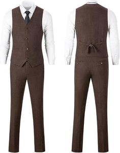 Costume Homme 3 Pièces Sur Mesure, Veste Simple Boutonnage, Blazer et Pantalon, Idéal pour Cérémonies, Bureau et Affaires - Nouvelle Collection à Succès - Product Image 3