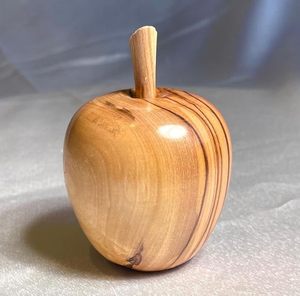 Sphère en bois naturel poli, boule de cristal faite à la main, motif vertical, décoration de table, décoration d'intérieur pour la méditation et le yoga - Product Image 5