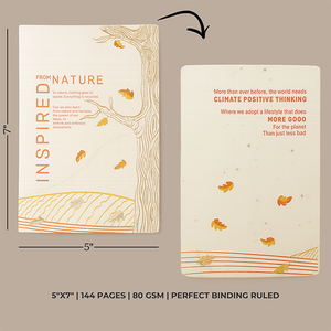 Cuaderno de Papel Sembrable B6, 144 Páginas, Papel Reciclado, Diario Ecológico, Regalo Corporativo, Papelería Sostenible - Product Image 4