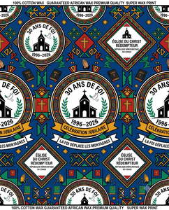 Customized African Wax Print Fabric Manufacturer Church Anniversary Celebration Convention Event Uniform Textile Supplier - Product Image 5