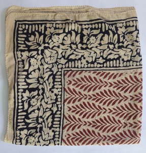 Wholesale Block Print Bandana Cotton Handmade <b>Head</b> Square Scarf Indian Floral Bandana Boho Hair <b>Wrap</b> Striped Border Neckerchief - Product Image 4