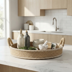 Cesta de Almacenamiento de Ratán Tejida a Mano, Organizador de Cocina, Contenedor Rústico de Paja Natural, Artesanía Balinesa, Utensilio de Cocina para el Hogar - Product Image 4