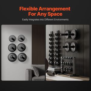 Wall Mounted 2 Inch Weight <b>Plate</b> <b>Rack</b> Heavy Load Capacity 330 Lbs Storage <b>Rack</b> for Fitness Equipment Accessories - Product Image 6