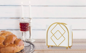 Heavy-Duty Metal Napkin Holder with Modern Design Indoor and Outdoor Use Organizes Napkins on Any <b>Table</b> - Product Image 2
