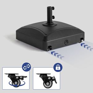 Base in plastica da 21,6 pollici con iniezione d'acqua e ruote per ombrelloni da patio e basi per ombrelloni - Product Image 3