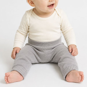 Leggings en coton pour bébé, doux, extensibles, respirants, à porter au quotidien, confortables, légers, taille élastique, vêtements décontractés - Product Image 2