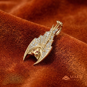 จี้รูปปีกค้างคาวชุบทองประดับมอยส์ซาไนต์แบบ Iced Out เครื่องประดับแร็ปเปอร์สำหรับผู้ชายผู้หญิง เครื่องประดับแฟชั่นฮิปฮอป ของขวัญ - Product Image 5