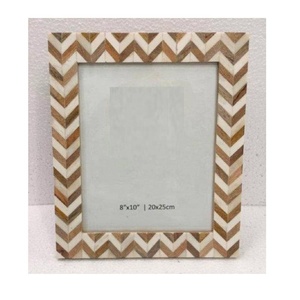 Recién llegado, marco de fotos con incrustaciones de hueso, Natural para escritorio de estudio, marco de fotos para sala de estar, escaparate, mesita de noche, Marco con incrustaciones de regalo para oficina - Product Image 6