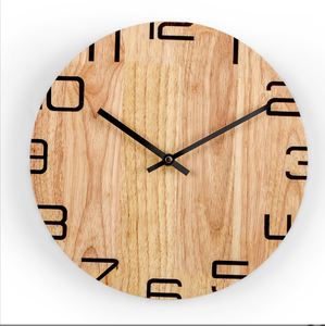 Horloge Murale en Bois Naturel à Affichage Simple à Aiguilles, Idéale pour Salon, à Moteur Électrique, Parfaite pour Mariages - Offre Spéciale - Product Image 5