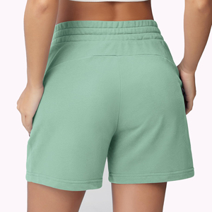 Shorts en molleton de coton pour femmes, doux, confortables, décontractés, avec cordon de serrage, taille élastique, vêtements de sport, shorts pour femmes, prix bas - Product Image 2