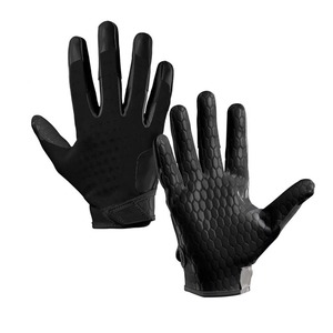 Gants de football américain personnalisés imprimés, couleur noire, adhérence durable, taille sur mesure, respirants, pour receveur sportif - Product Image 5