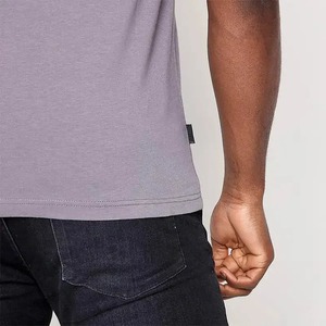 Camiseta de Hombre con Logotipo Frontal, 100% Algodón, Transpirable, de Secado Rápido, Cuello Redondo, Manga Corta, Corte Regular, Estilo Urbano, Lisa, 250 g/m² - Product Image 2
