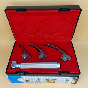 Lapa Laryngoscope Standard Macintosh Fiber Optic 3 Blade 0-1-2 Set Child Handle Standard Quality Blister Box Packed CE Class I - Product Image 1
