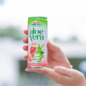 NAWON Boisson au Vietnam Jus d'Aloe Vera avec Jus de Fraise 250ml Peut Échantillon Gratuit Faible quantité minimale de commande OEM ODM Usine GMP ISO - Product Image 2
