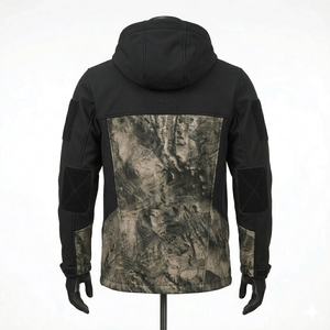Veste softshell à motif de couleur personnalisable, tissu en nylon tricoté, respirante, imperméable, veste de camping, prix raisonnable - Product Image 2