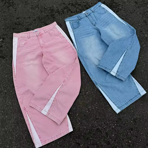 Jeans de Estilo Boyfriend Personalizados con Correa Ajustable, Tela Vaquera Impermeable, Transpirable, de Secado Rápido y Ligera, Proveedor OEM para Ropa Urbana - Product Image 3