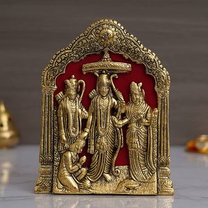 Sculptures Artisanales en Bronze du Seigneur Ram Darbar par Radhe Enterprises, Figurines Religieuses Traditionnelles de Table, Design Contemporain - Product Image 2