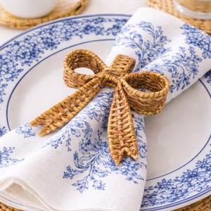 Handmade Cotton Napkins Set 4Pcs 70x180cm Plain Dyed Rectangle Classic Style <b>Table</b> Decoration Home Use - Product Image 3