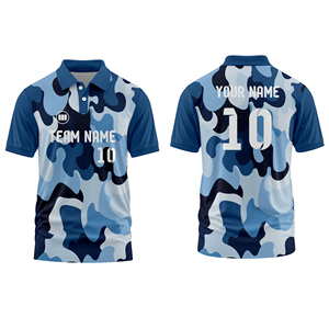 Custom Cricket Jersey Sublimation Printing Breathable 100% Polyester Eco-Friendly Team Shirt Lightweight Direct Factory Supplier - Product Image 1