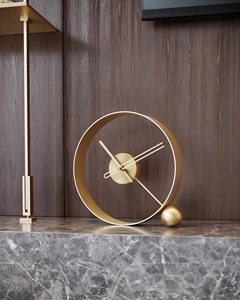 Stylish Metal <b>Table</b> <b>Clock</b> Decorative Timepiece For Guest Room Accent Living Room <b>Table</b> Accent And Bedroom Side <b>Table</b> Decor - Product Image 6