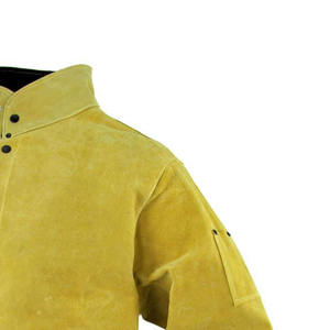 Veste de soudage en cuir de vachette résistante à la chaleur, vêtements de protection pour soudeurs, veste de soudage en cuir, vêtements de sécurité pour le travail de soudage - Product Image 2