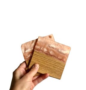 Posavasos de resina epoxi con muy buen acabado, ideales para cafeterías de alta gama, posavasos sin tazas, empresa TAQI CRAFT - Product Image 1