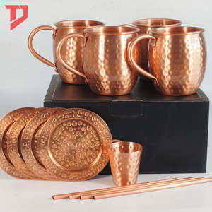 Rounded Satin Finish Copper <b>Mug</b> With Curved Handle Premium Handmade Drinkware For Water Coffee Tea And Everyday Use - Product Image 3