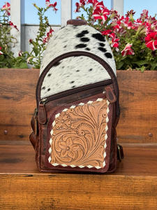 Nouveau Western élégant en cuir véritable femmes poitrine sac cheveux sur cuir usiné Vintage sac à bandoulière en plein air luxe voyage poitrine sac - Product Image 4