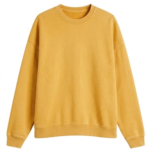 Sweat-shirt surdimensionné à manches longues pour femme, nouveau design, tricoté, imprimé tie-dye, couleur unie lavée à l'avant, collection automne-hiver - Product Image 1